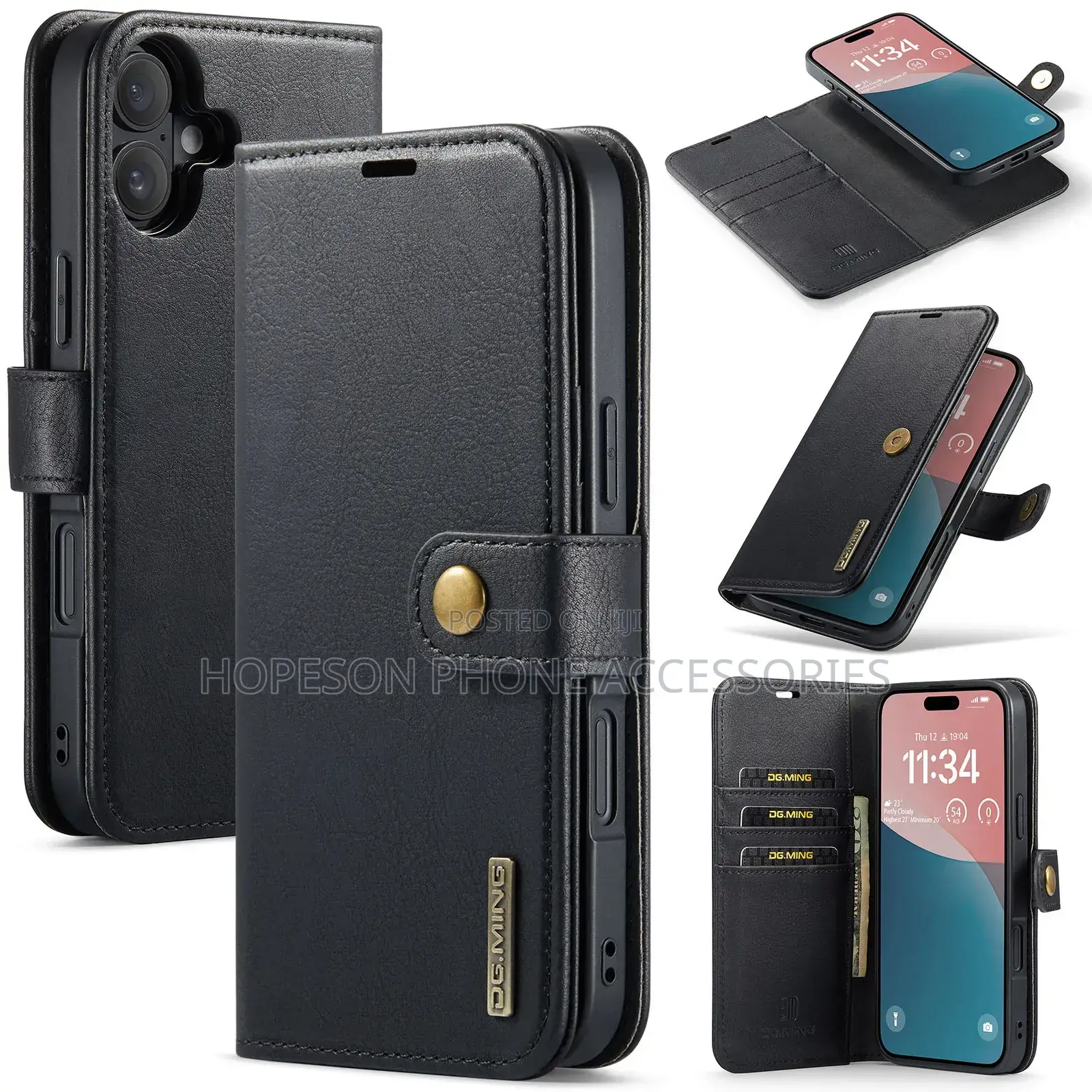 iPhone (2in1) Detachable Flip Leather Cases With Wallet