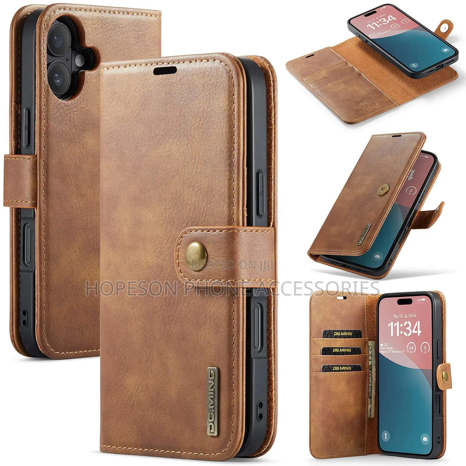 iPhone (2in1) Detachable Flip Leather Cases With Wallet