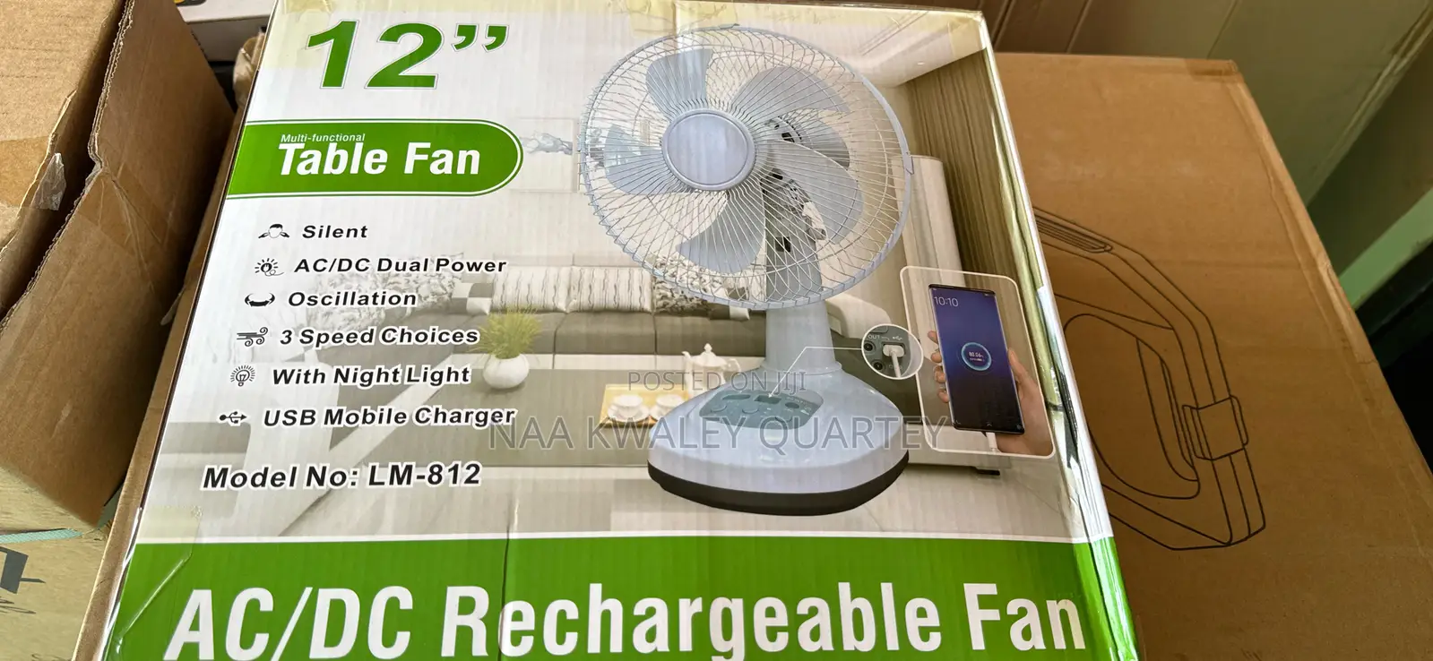 12” Ac-Dc Rechargeable Fans