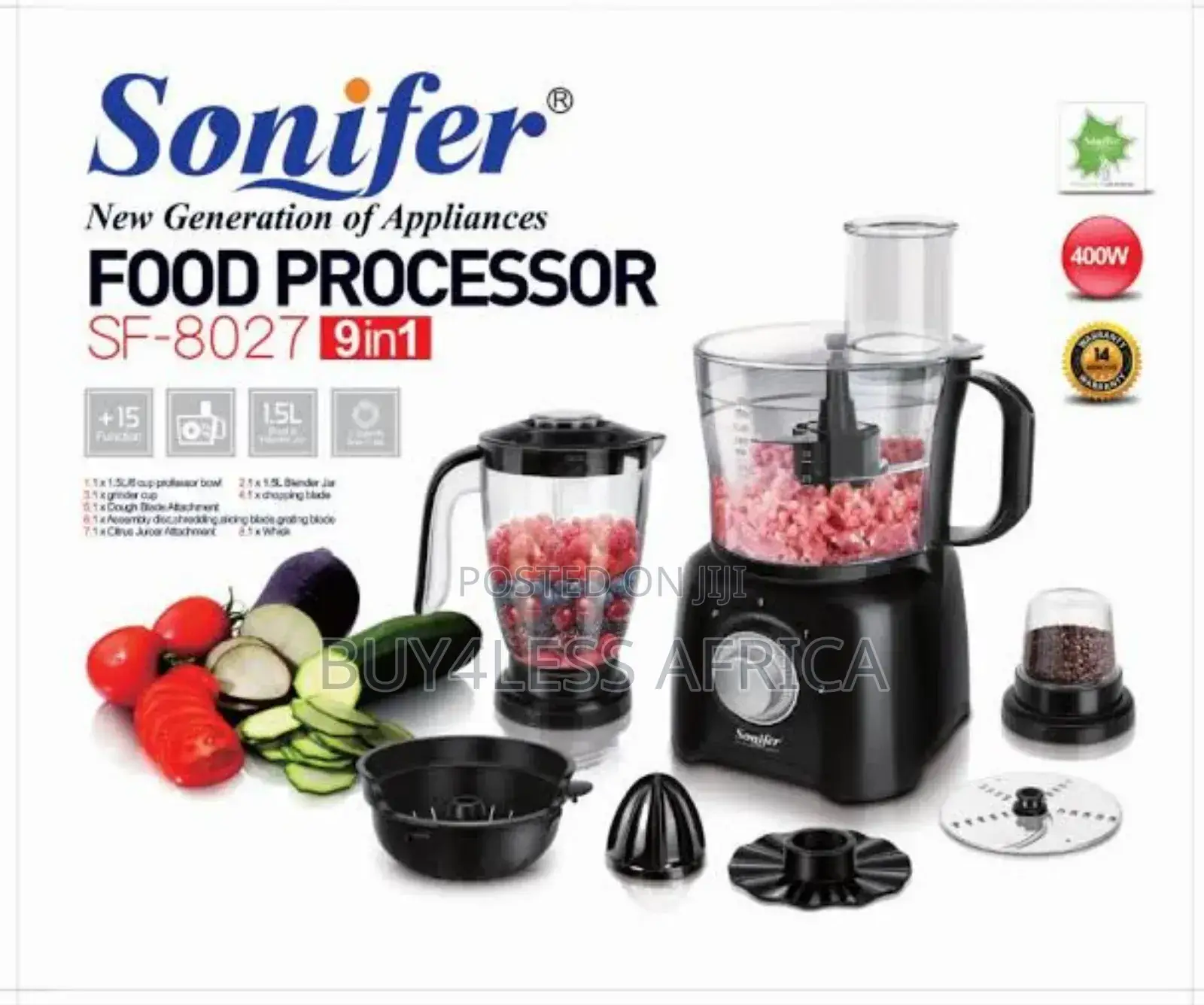 9 in 1 Original Sonifer Food Processor Sf8027