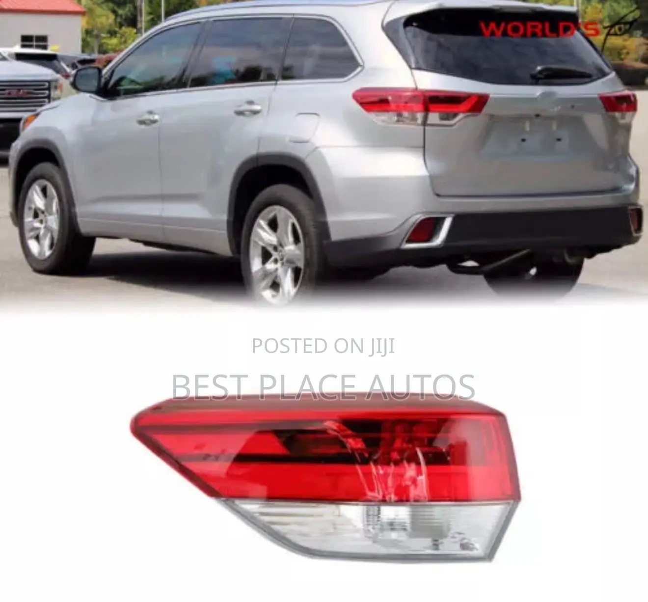 Toyota Highlander 2017-2019 Tail Light