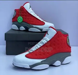 Jordan 13 Rethro Red White . Comes in Box
