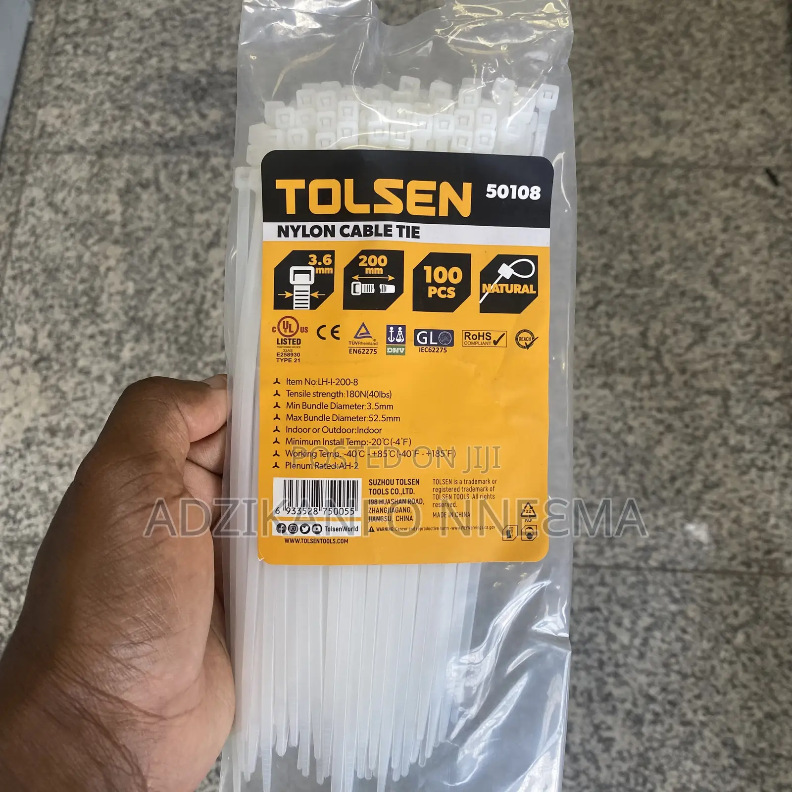 Tolsen Nylon Cable Ties (200mm)(100pieces)