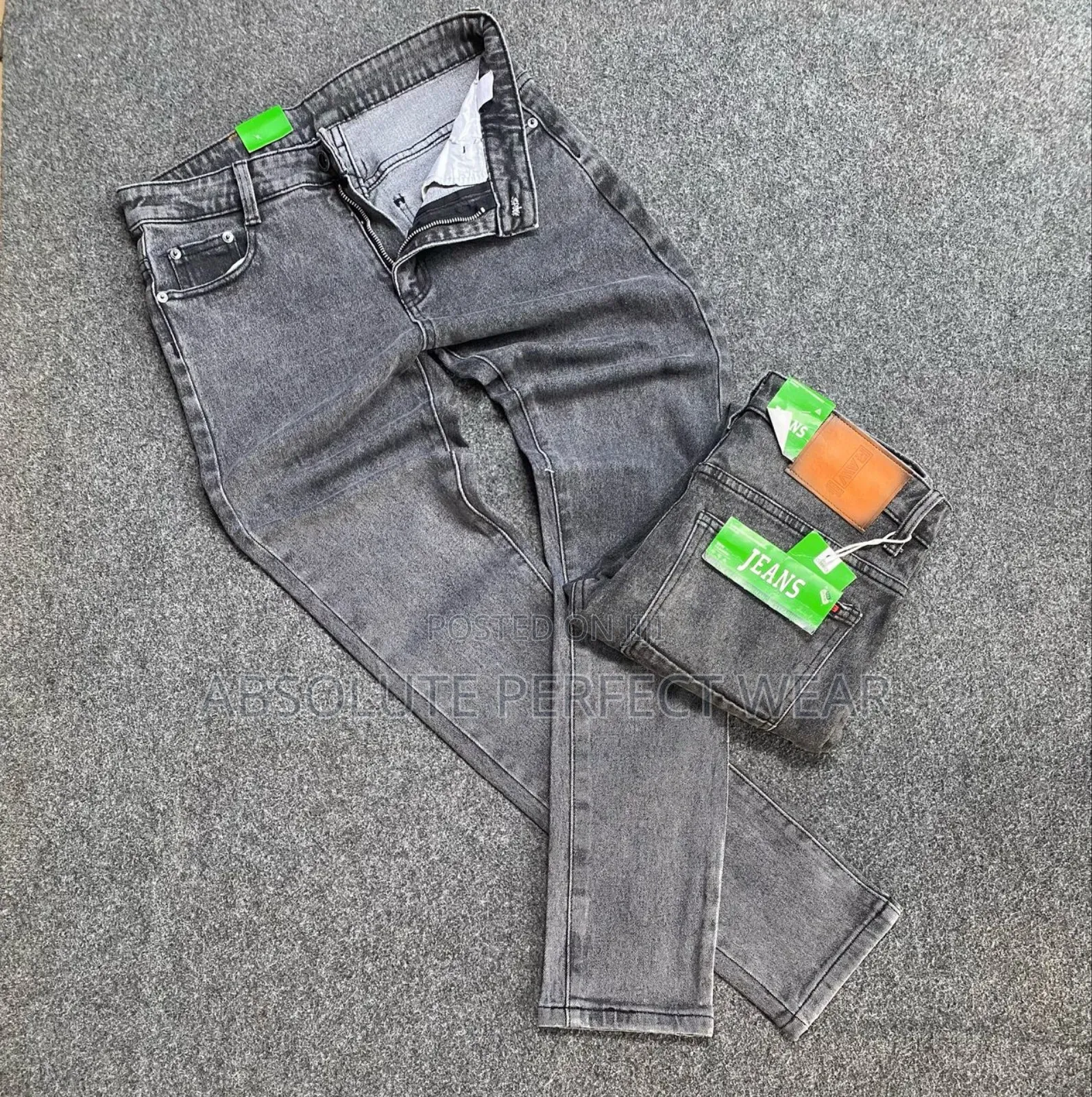 Gray Jeans Trousers for Men