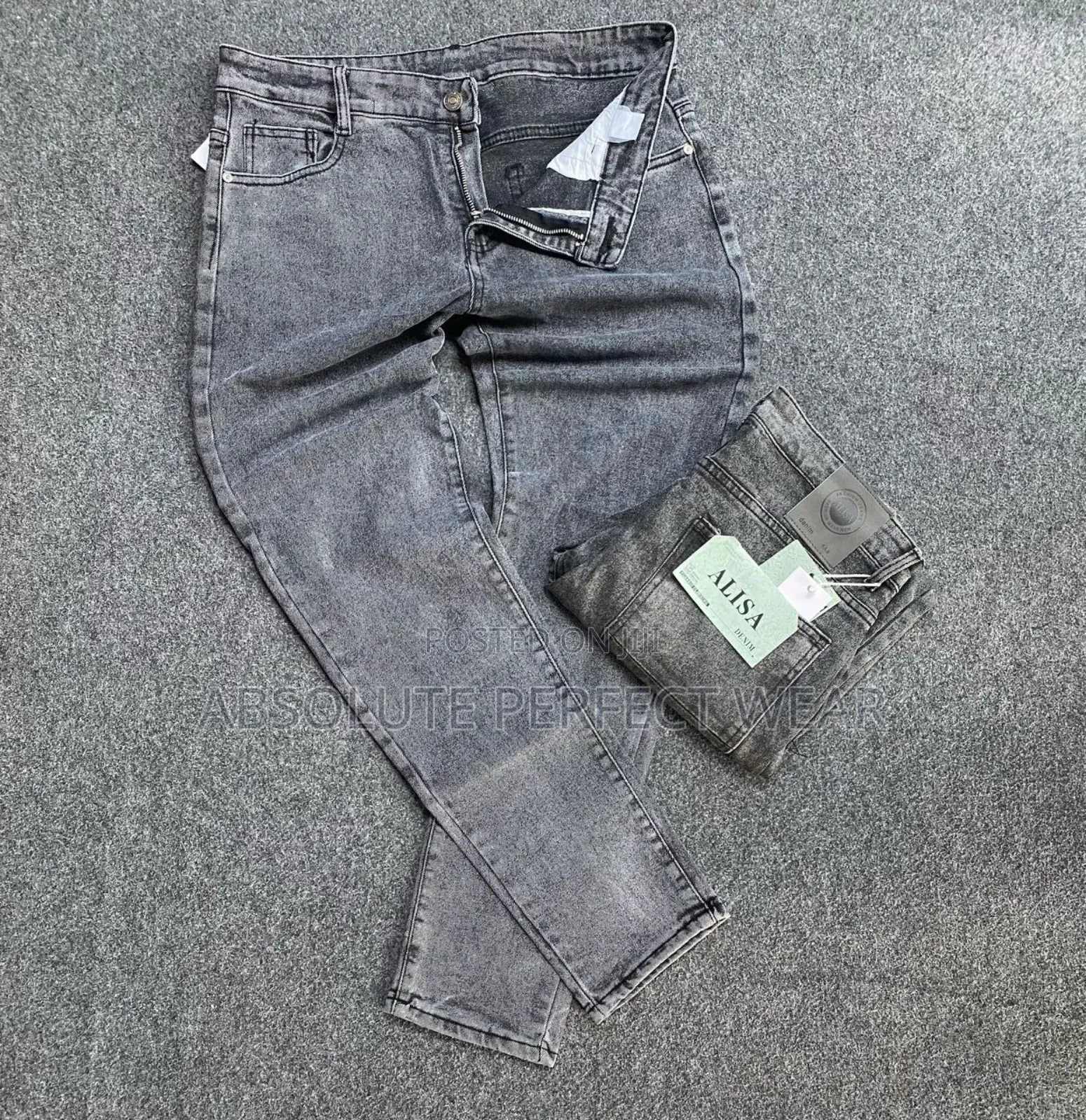 Gray Jeans Trousers for Men