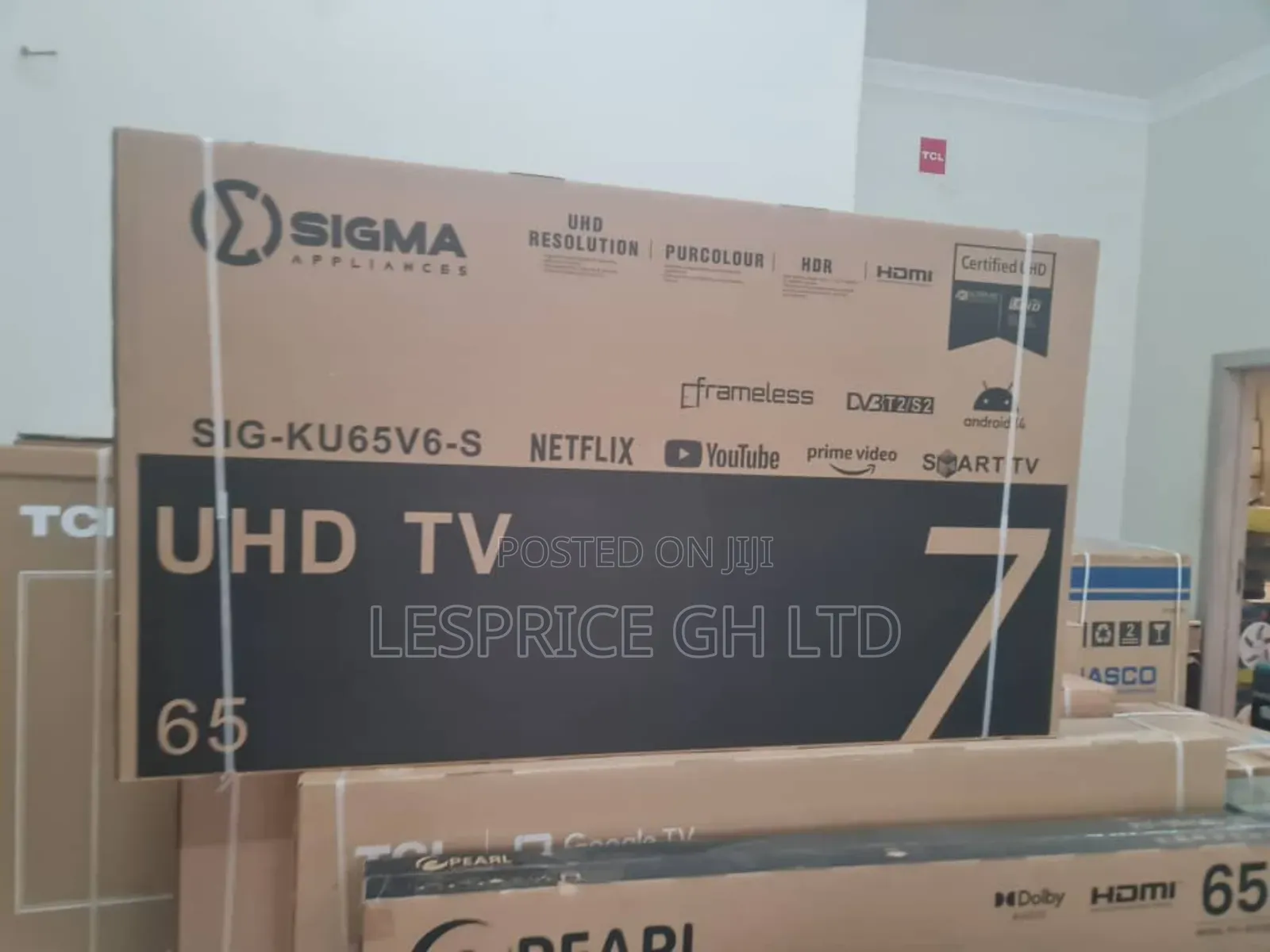 Call for the Sigma 65" Smart Android Tv Now.