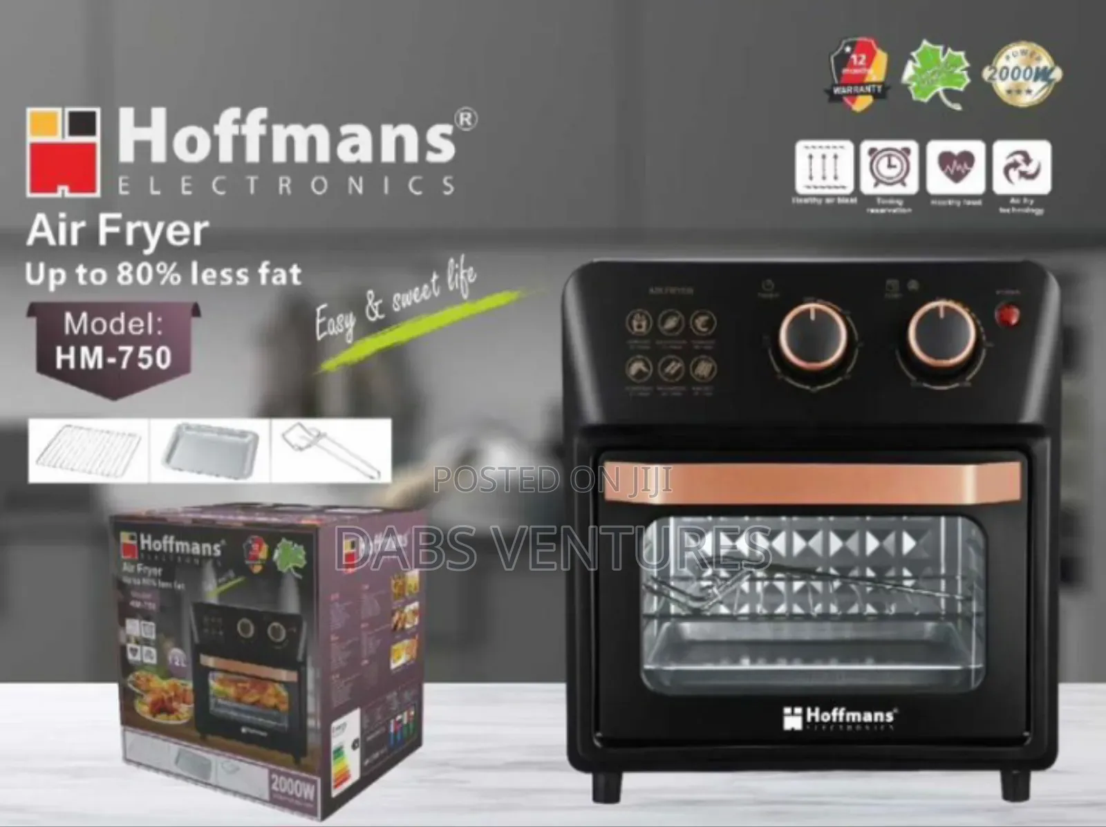 Hoffman High-Quality Air Fryer 12litres