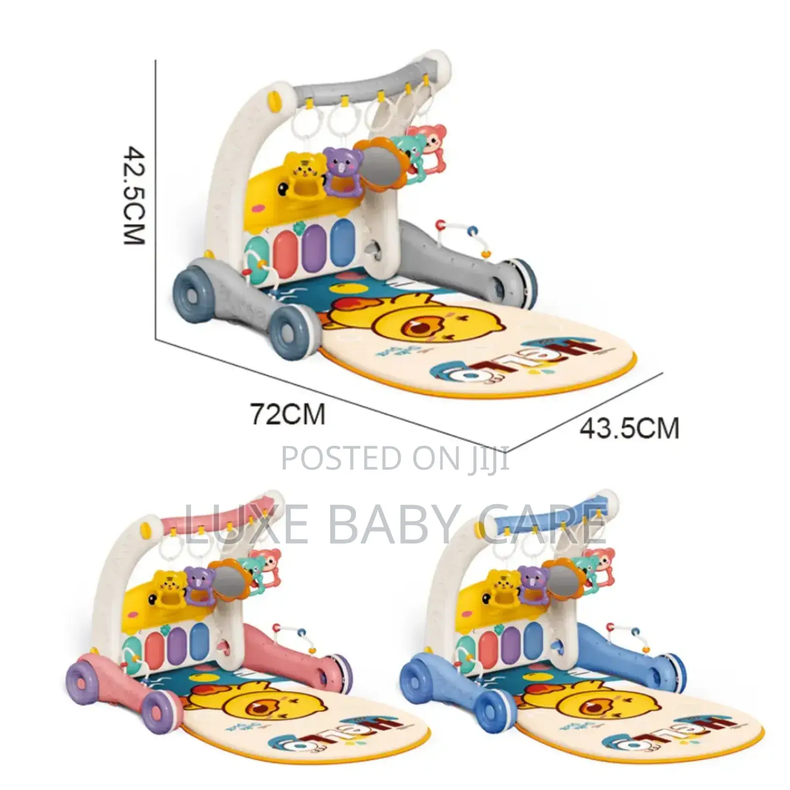 4 in 1 Baby Play Activity Gym Mat, Baby Kick and Play Piano