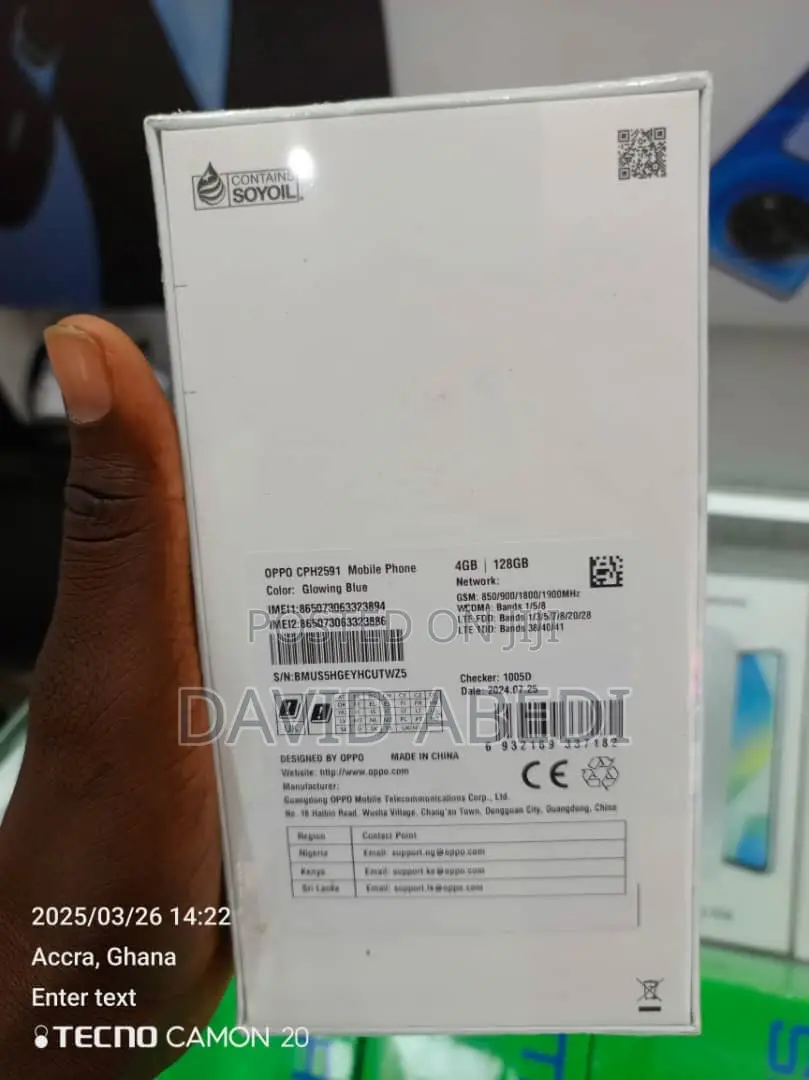 New Oppo A18 128 GB Black