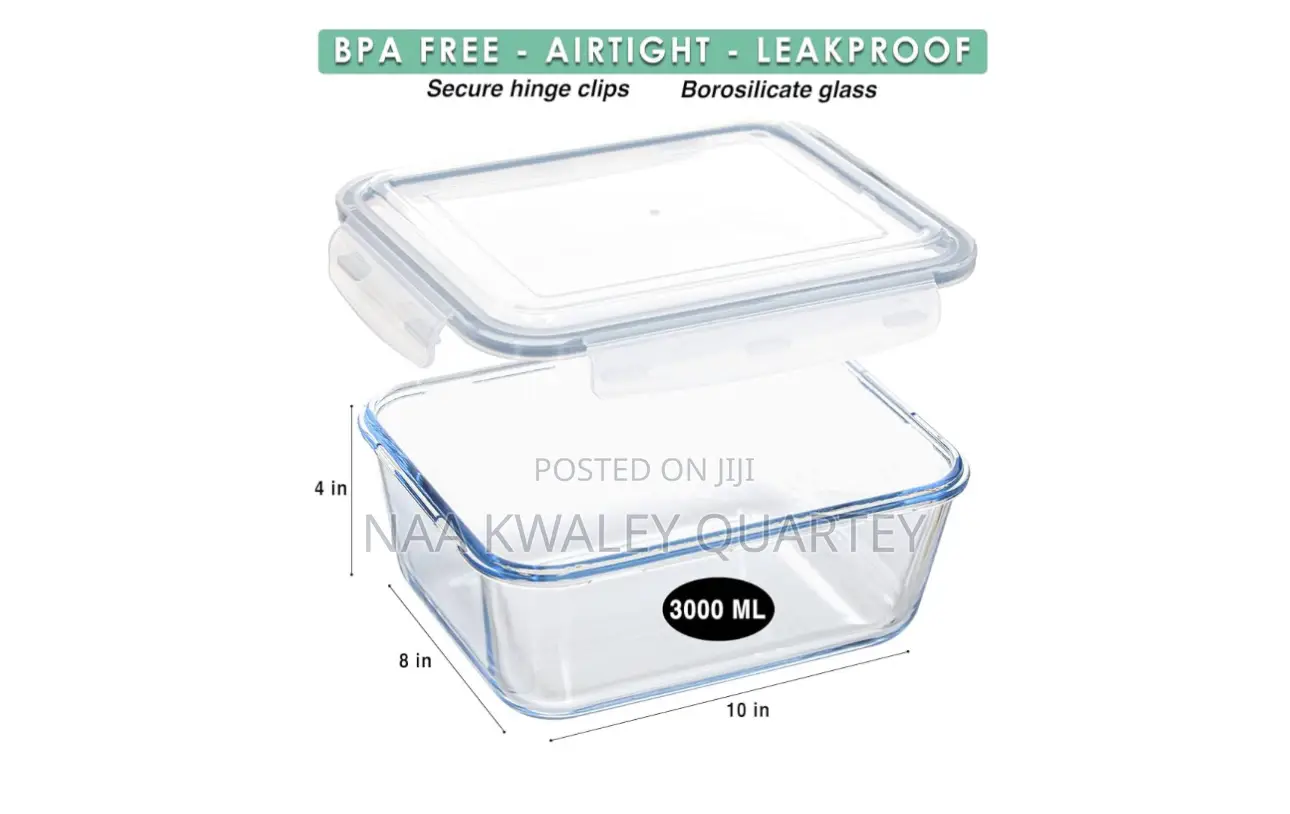 2.5 L Borosilicate Glass Storage Bowl
