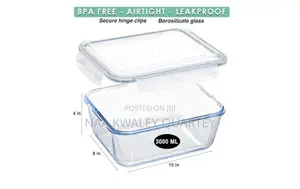 2.5 L Borosilicate Glass Storage Bowl