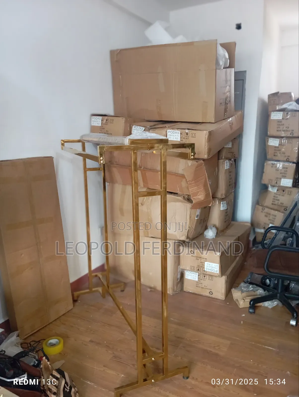 Golden Clothing Rack