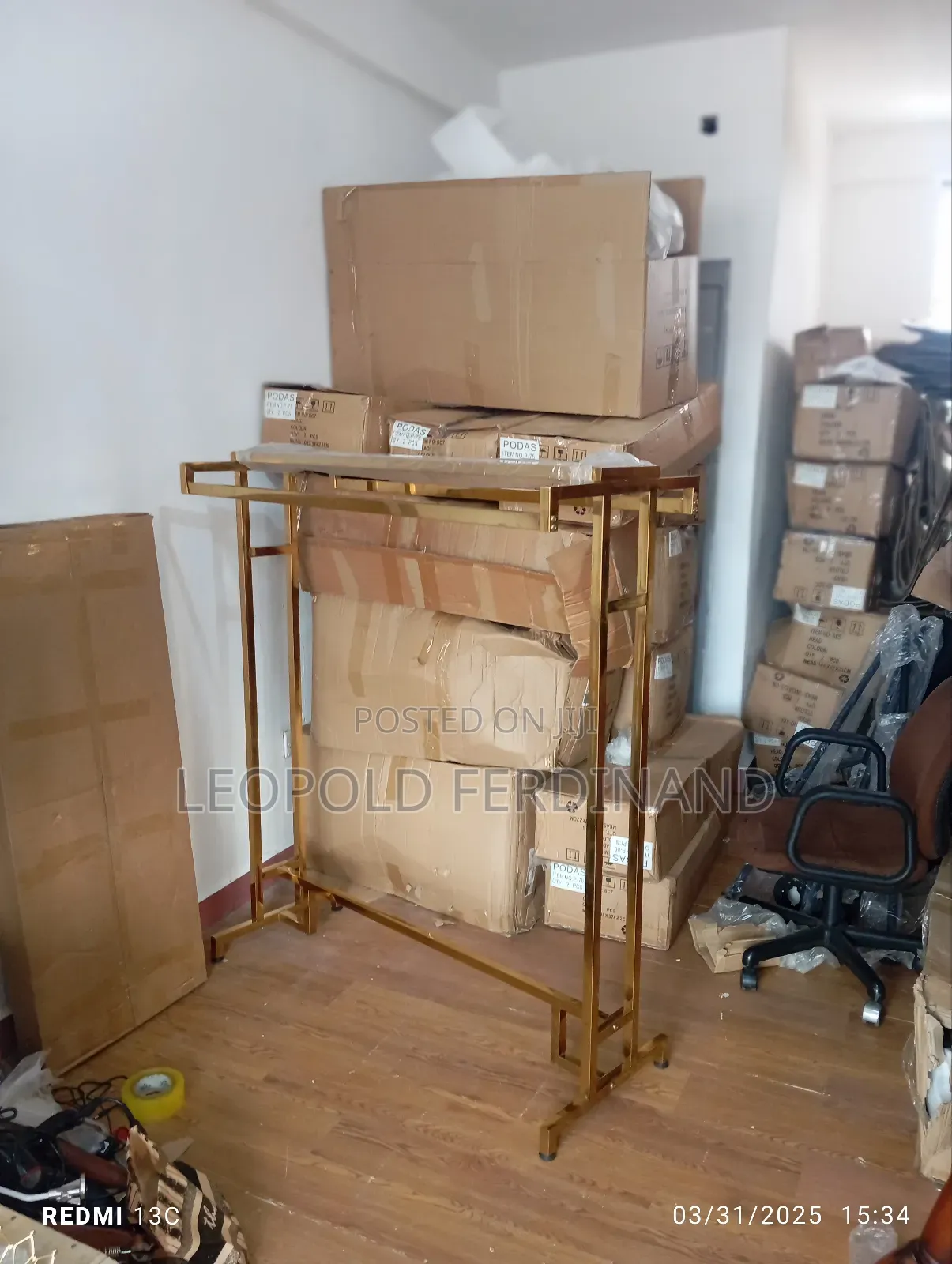Golden Clothing Rack
