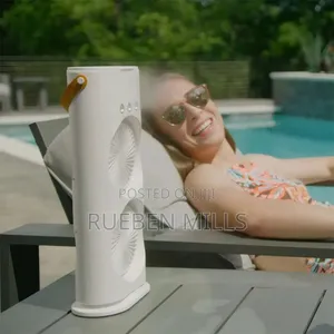 Multifunctional Double Headed Rechargeable Cooling Fan