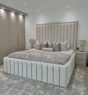 Queen Size Bed and Bed Frame With Side Drawer