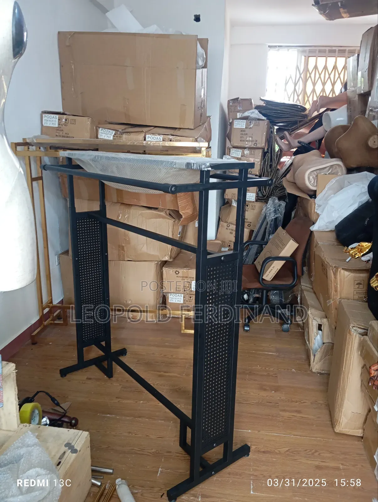 Adjustable Black Clothing Rack