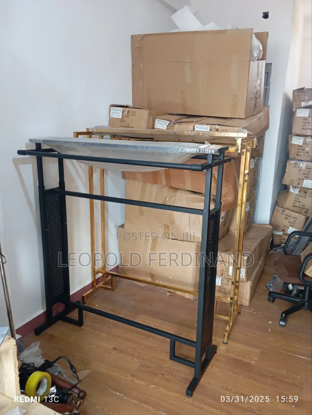 Adjustable Black Clothing Rack