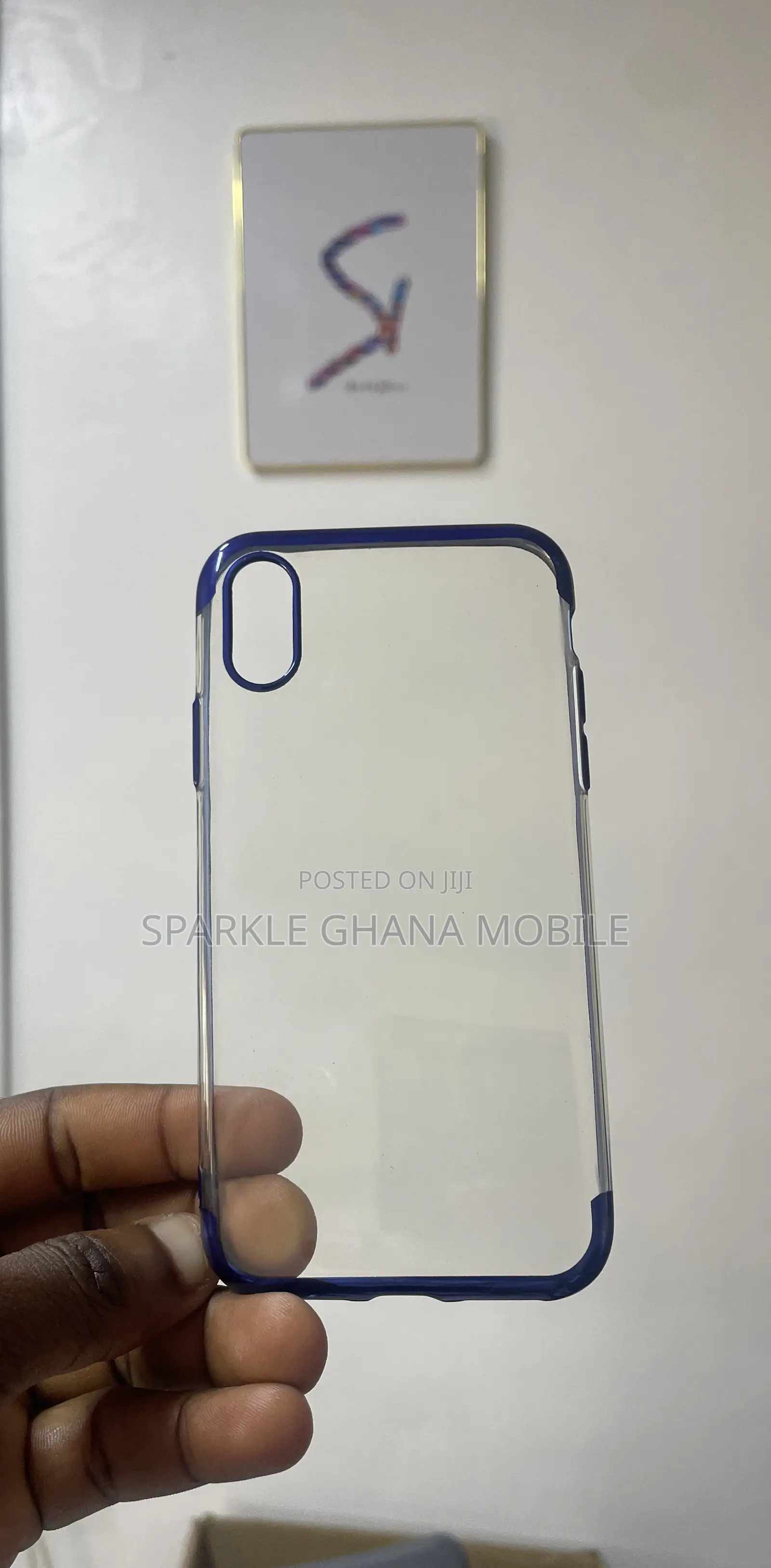 iPhone X Blue Boarder Case