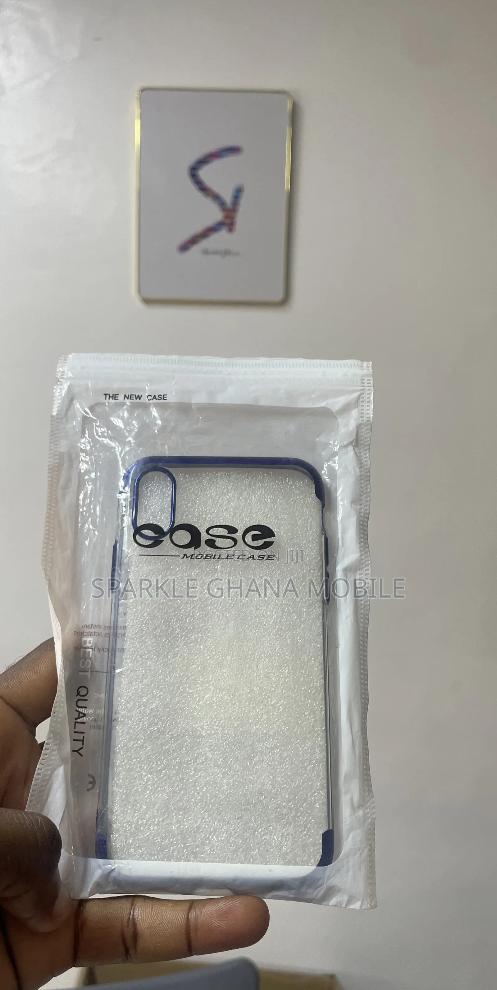 iPhone X Blue Boarder Case