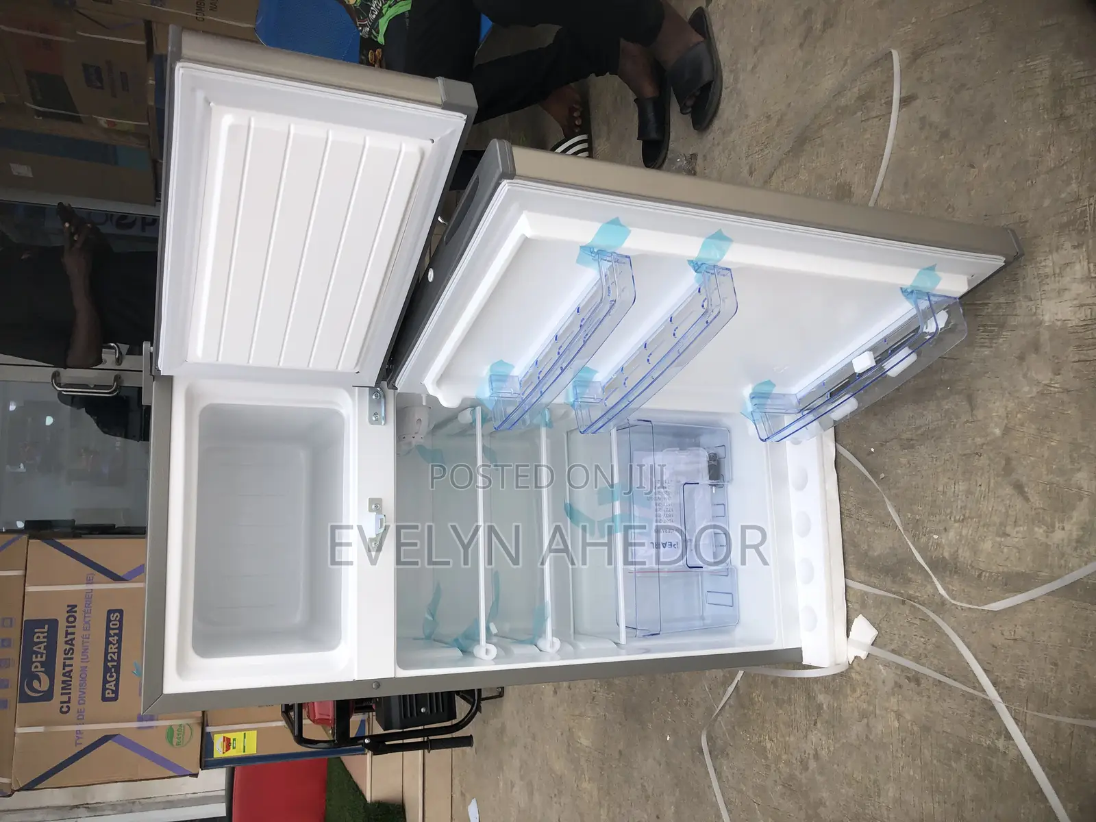 Fast Freezing Pearl Double Door Fridge 95 Liters Available