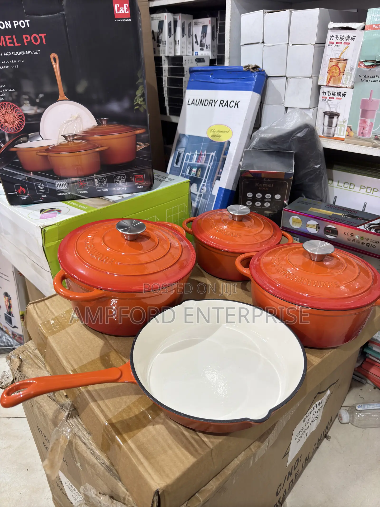 Cast Iron Pot Enamel Pot 8pcs