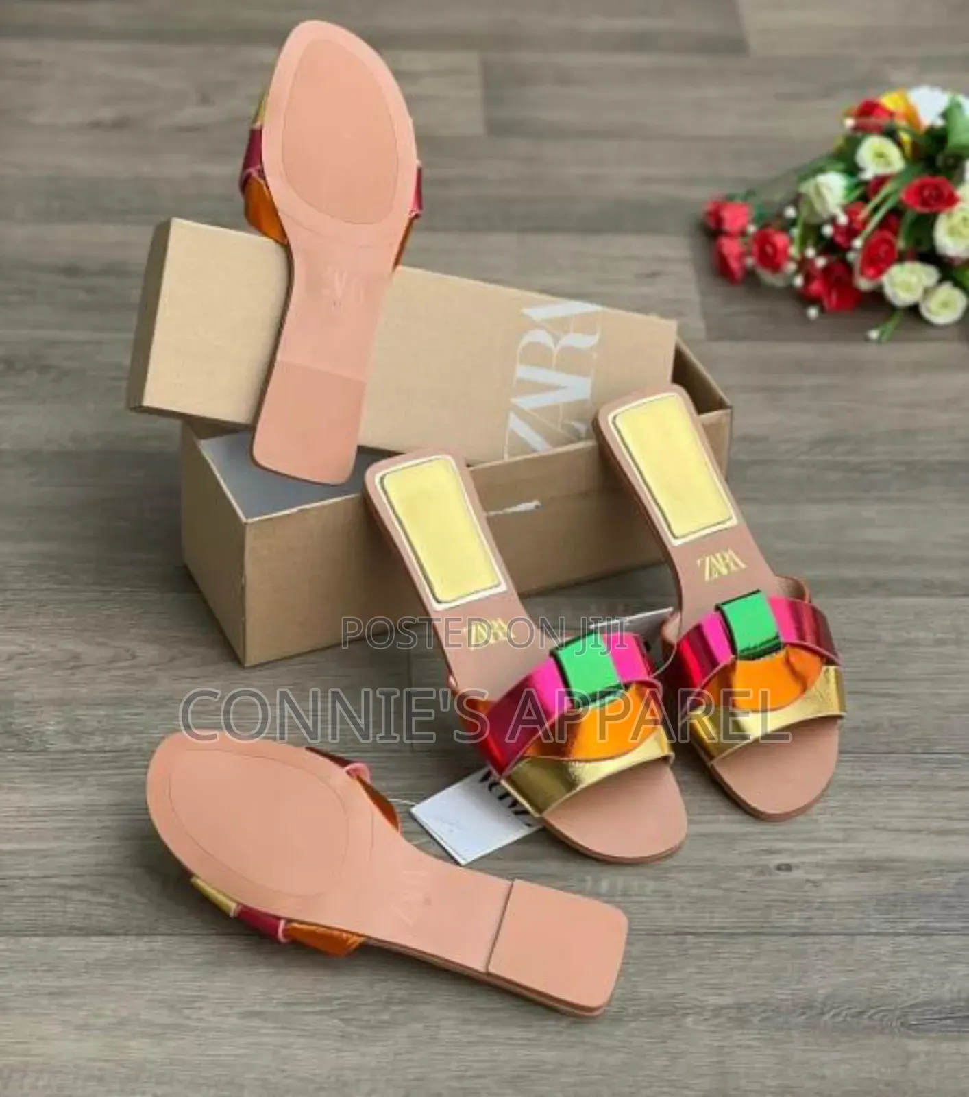 Designer Flat Slippers for Women