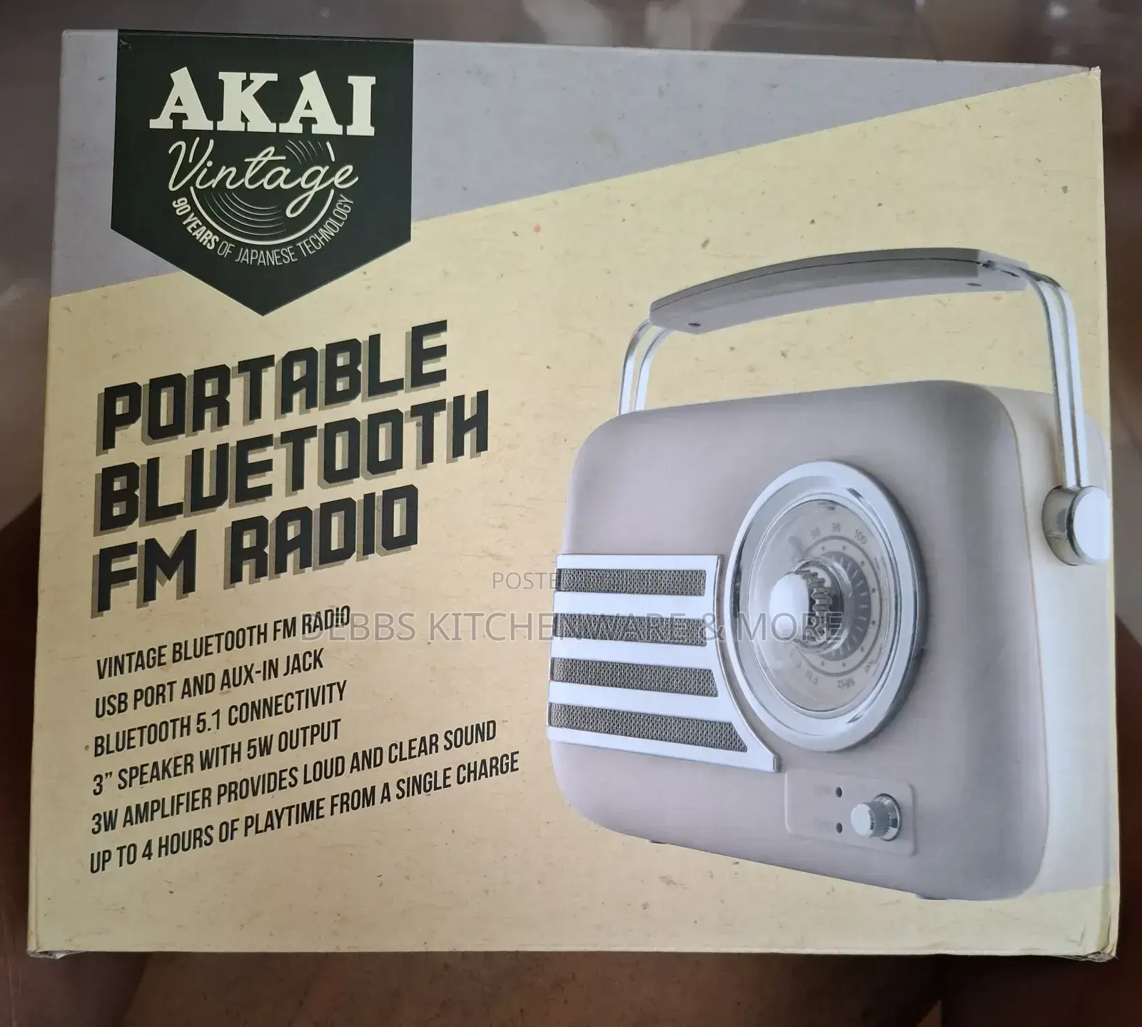 Akai Portable Bluetooth Fm Radio With Puk