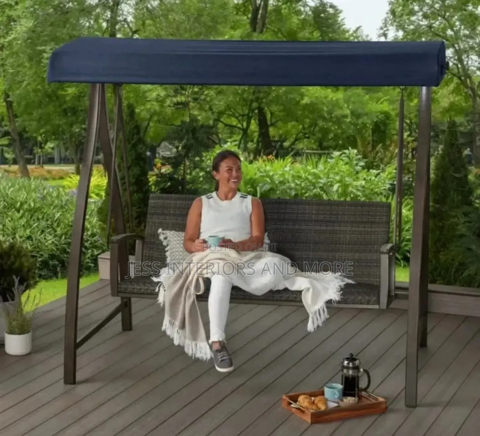 3-Seater Patio Swing With Canopy