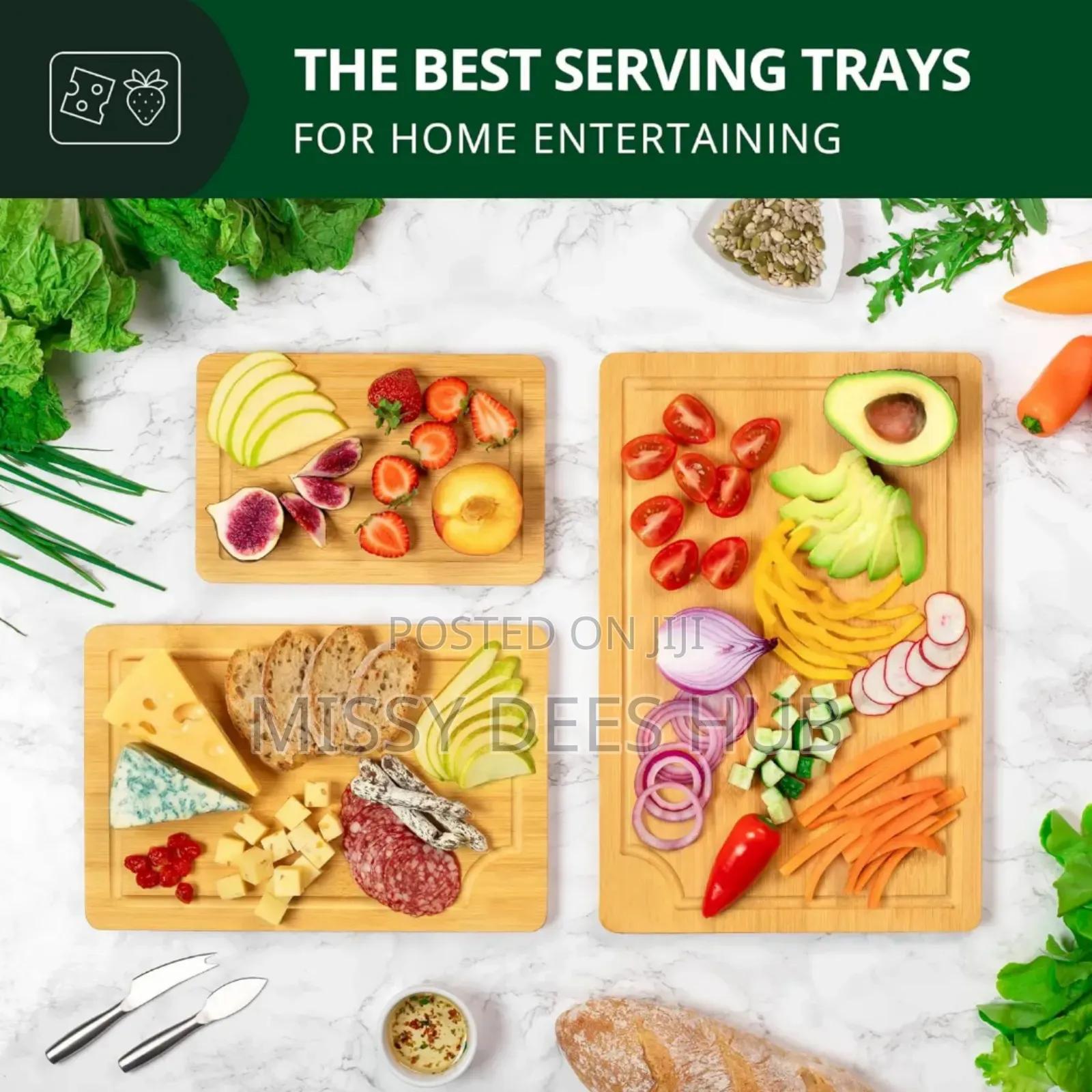 3pcs High Quality Bamboo Cutting Boards
