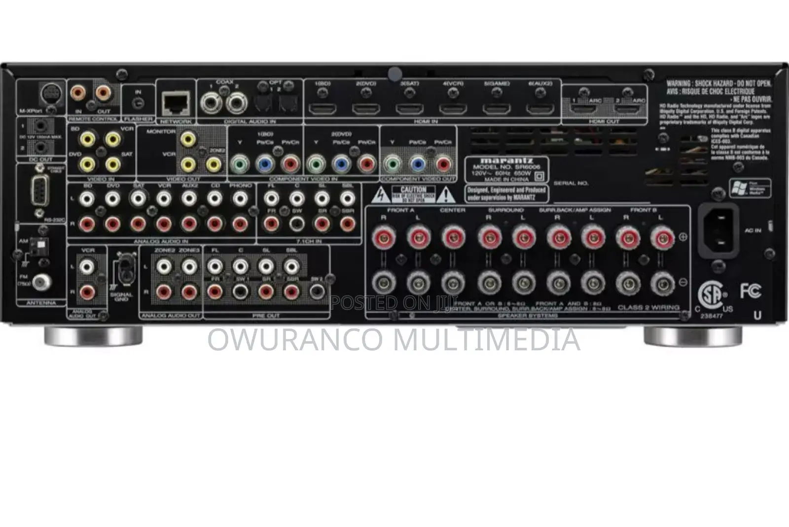 Marantz Sr 6006, 650watts 7.2 Av Receiver Apple Air-Play In