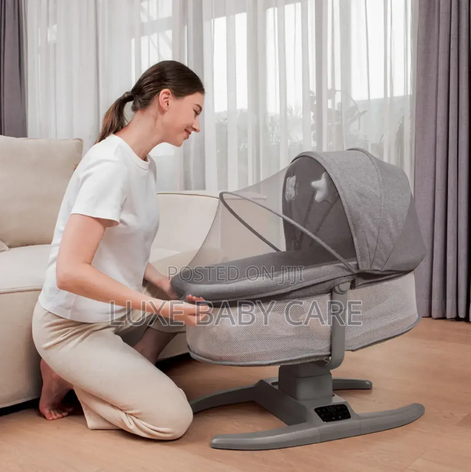 Multi-Motion Baby Cradle, Birth to 36m, Grey