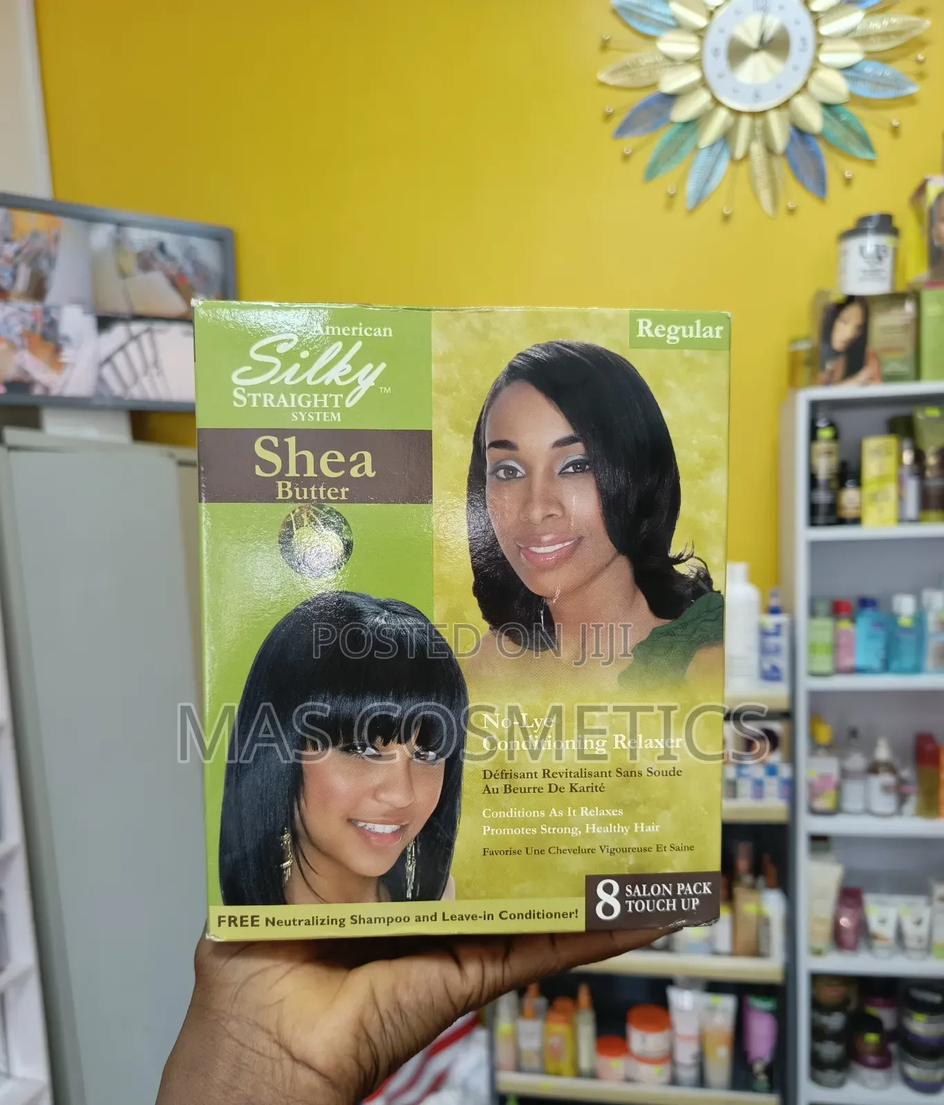 American Silky Shea Butter No Lye Relaxer 8 Pack