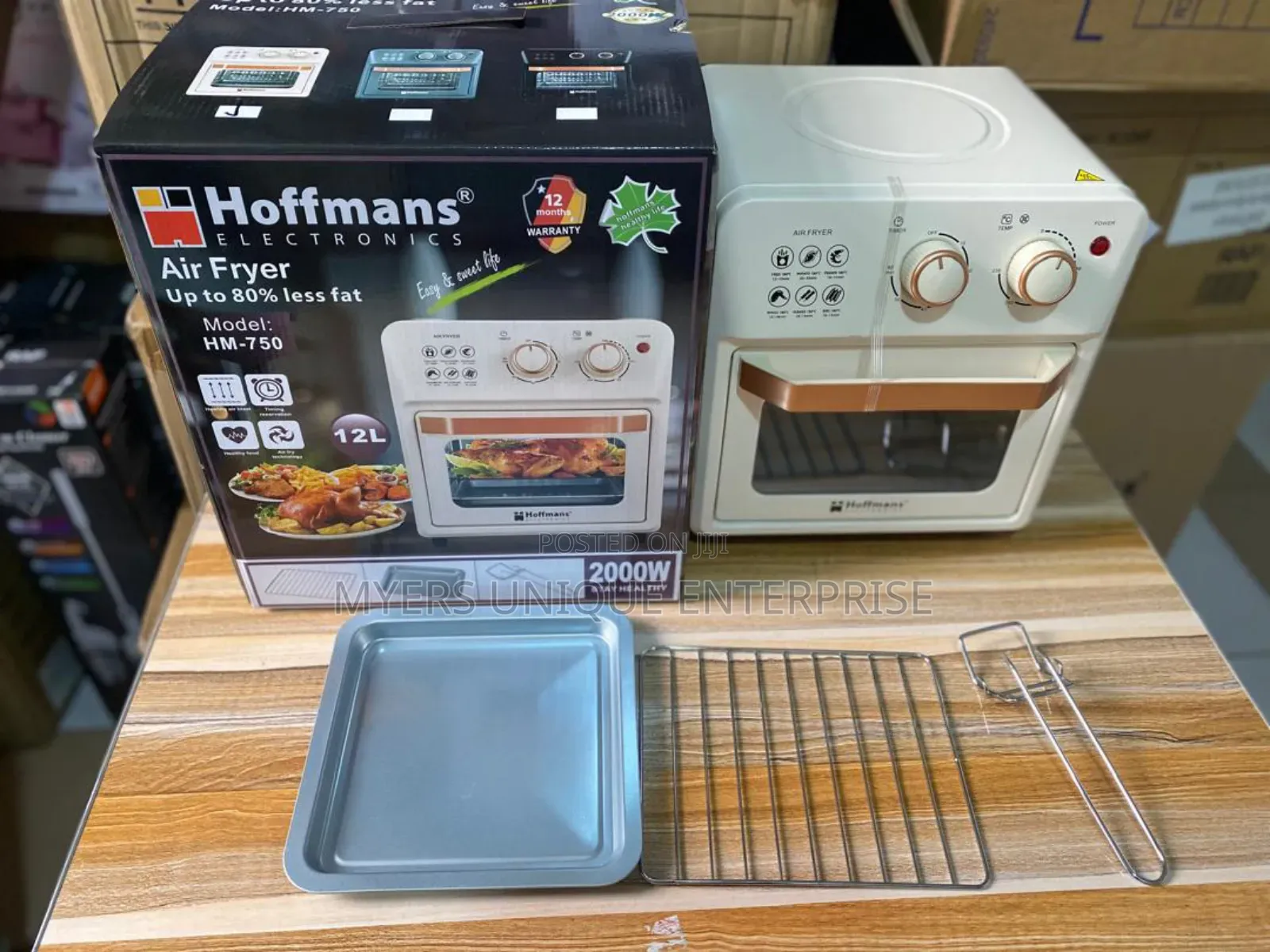 Automatic Turn Off 12l Hoffmans Airfryer 2000w