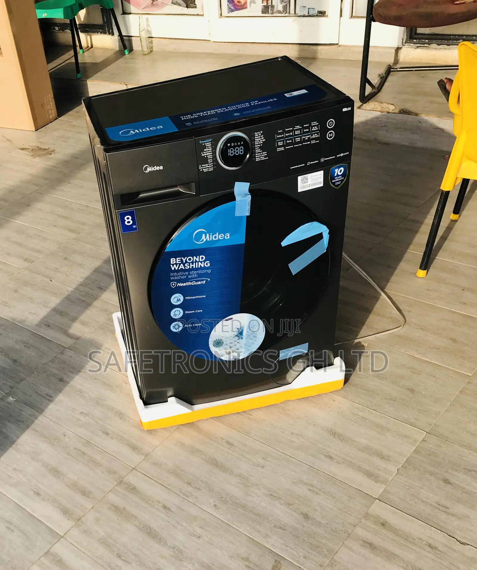 Elegant Dark Grey Front Load Fullauto Inverter 8kg Washer