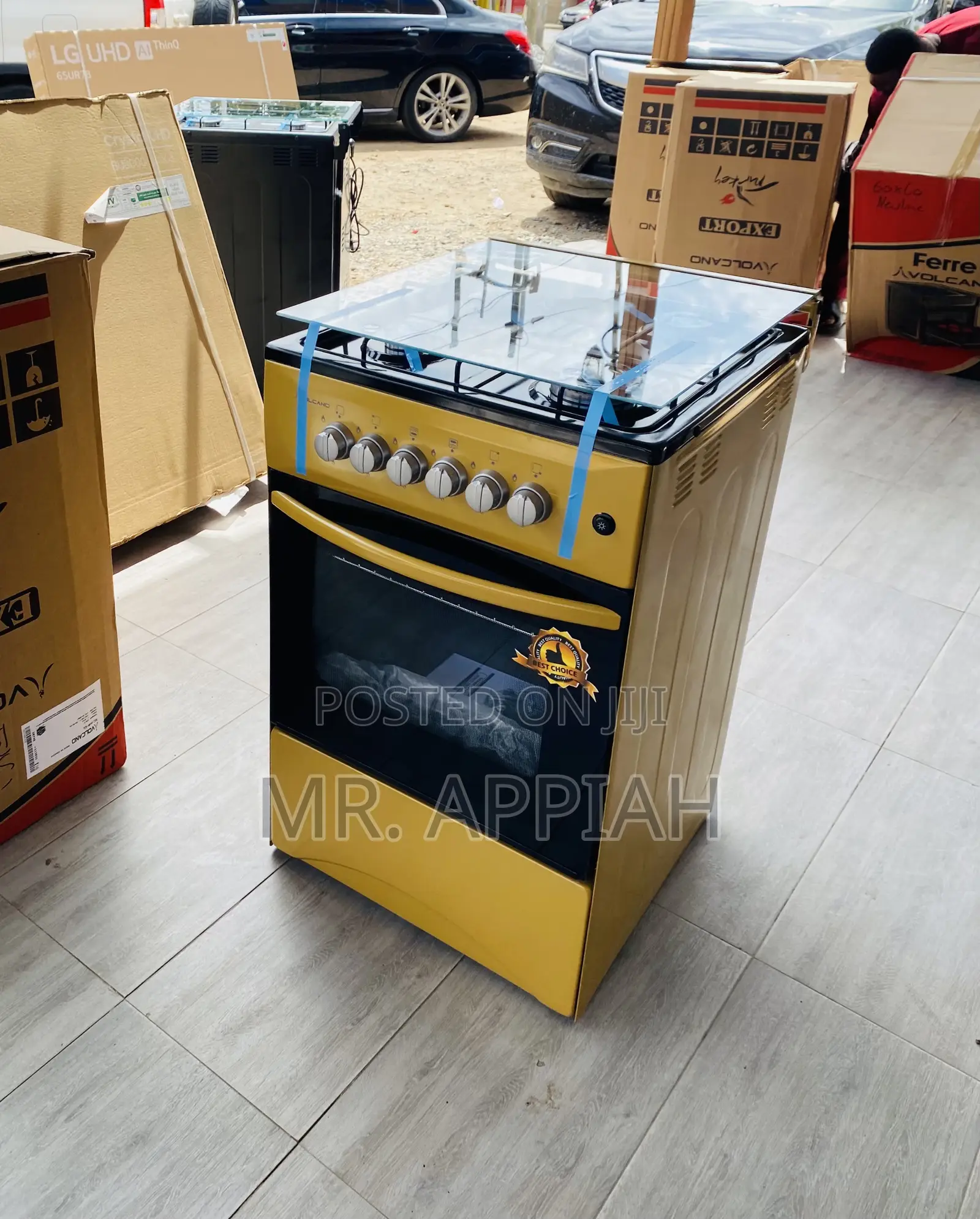 Premium Quality Volcano 50x50 Gas Oven 4 Burner(Gold).