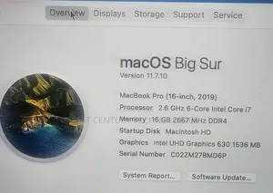 Laptop Apple MacBook 2019 16GB Intel Core i7 SSD 500GB