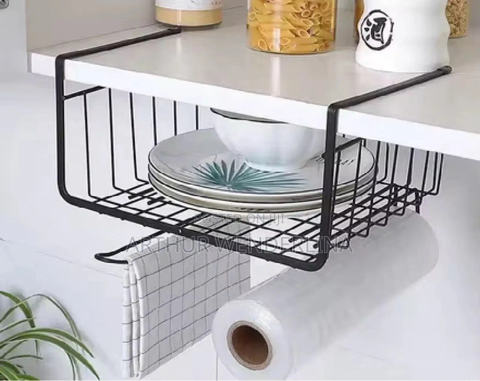 Cabinet Storage Rack.Black Colour