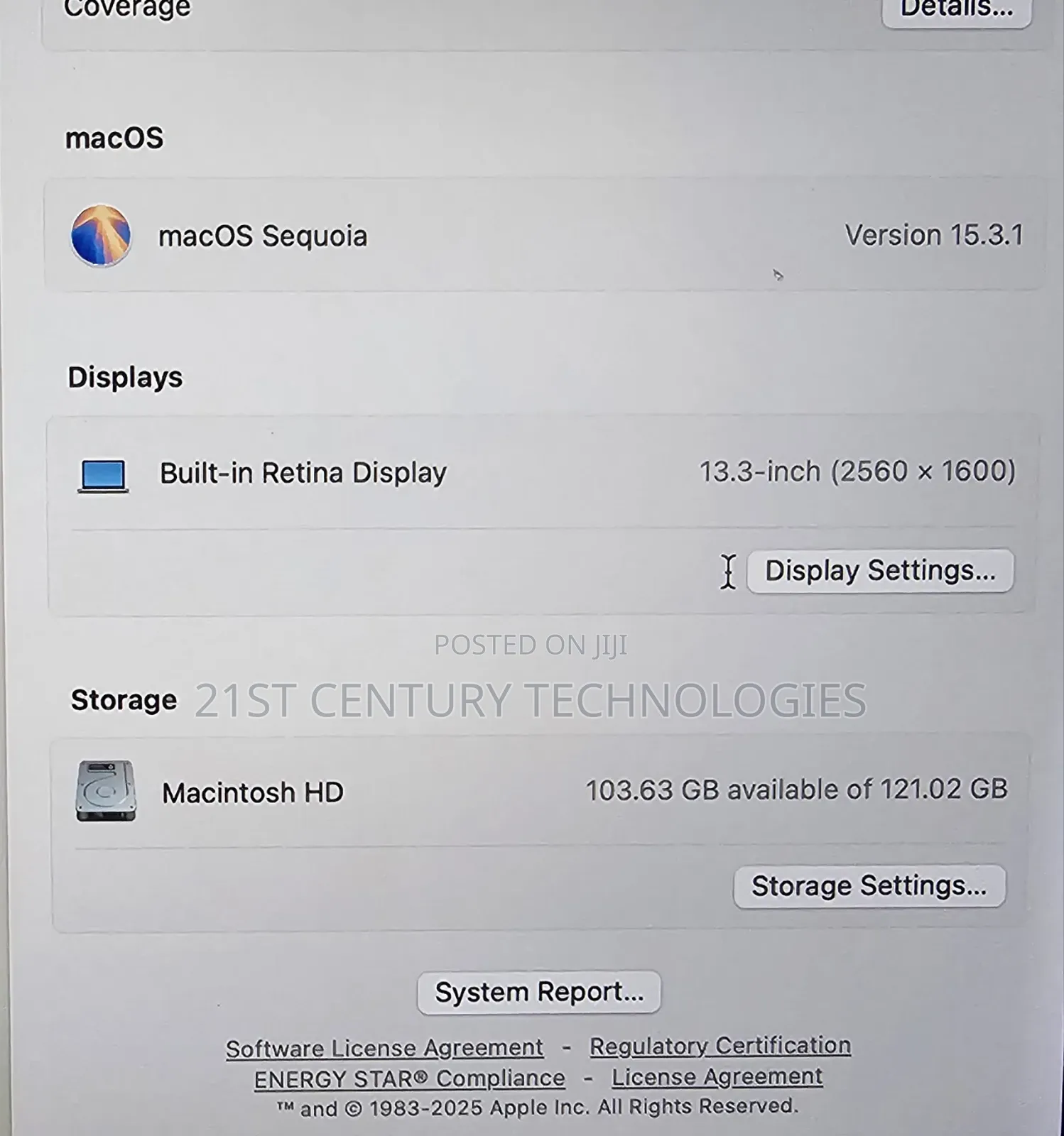 Laptop Apple MacBook 2019 16GB Intel Core i5 SSD 128GB