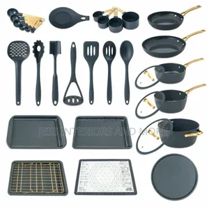 32-Piece Non-Stick Cookware Bakeware Set (Blue)