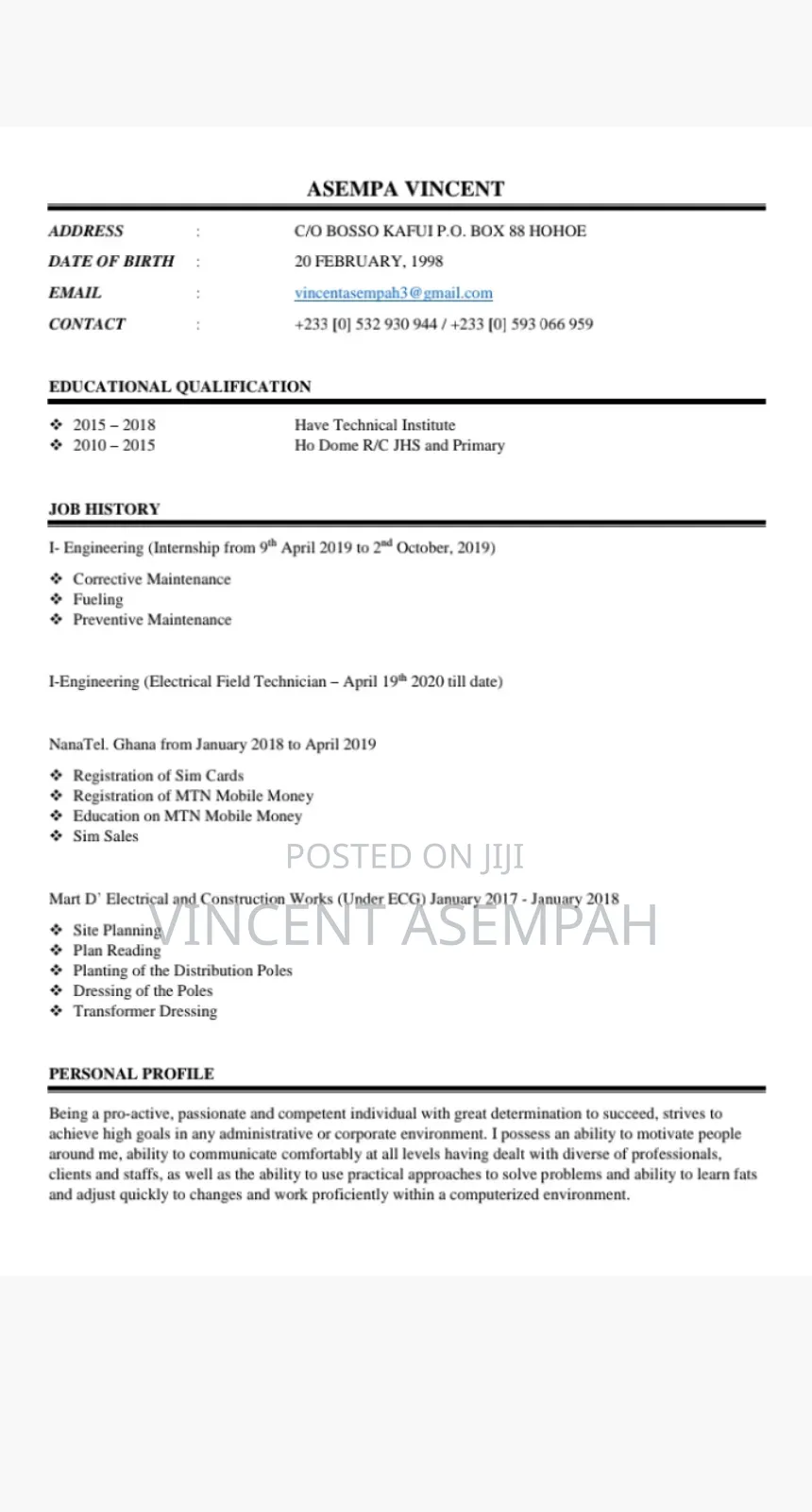 Applying for a Position of a Driver
