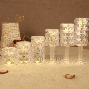 12pcs Glass Decorative Candle Led Table Night Light