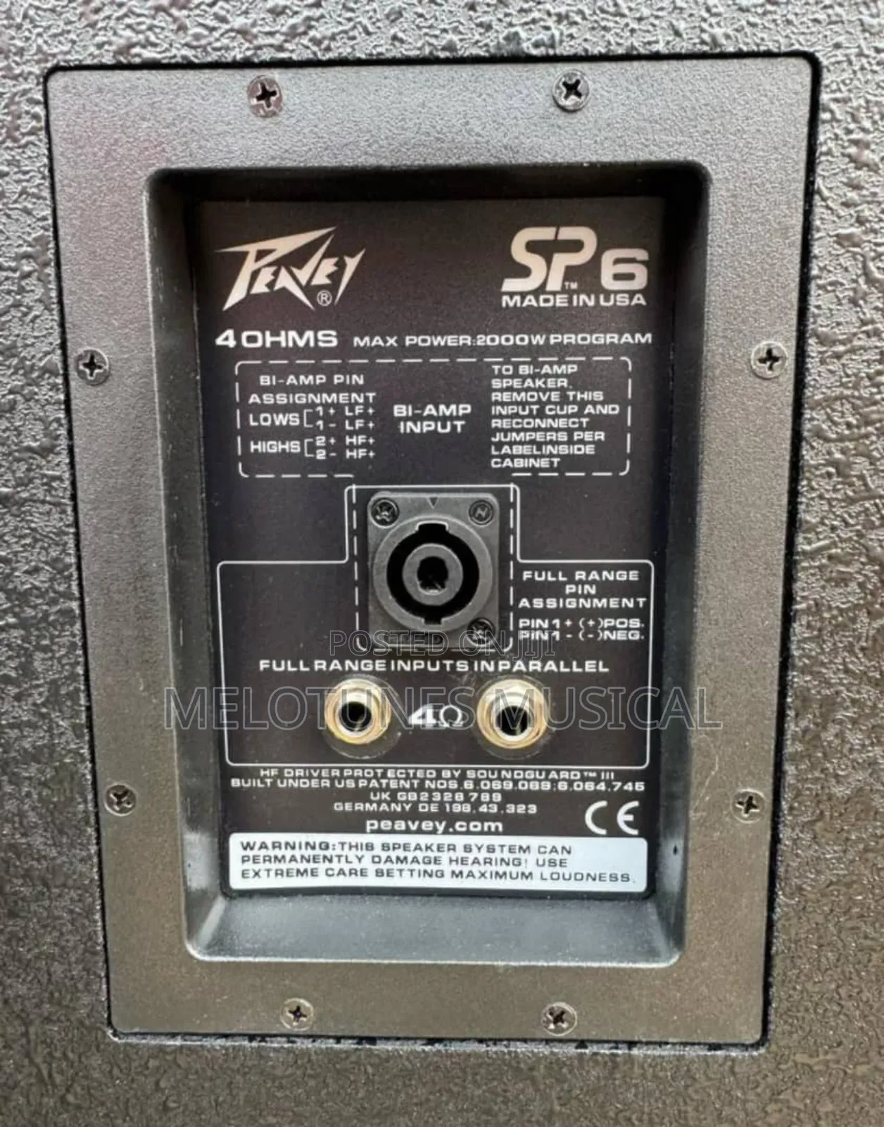 A Pair of Peavey Sp6 Full Range Speakers (Us Brand)