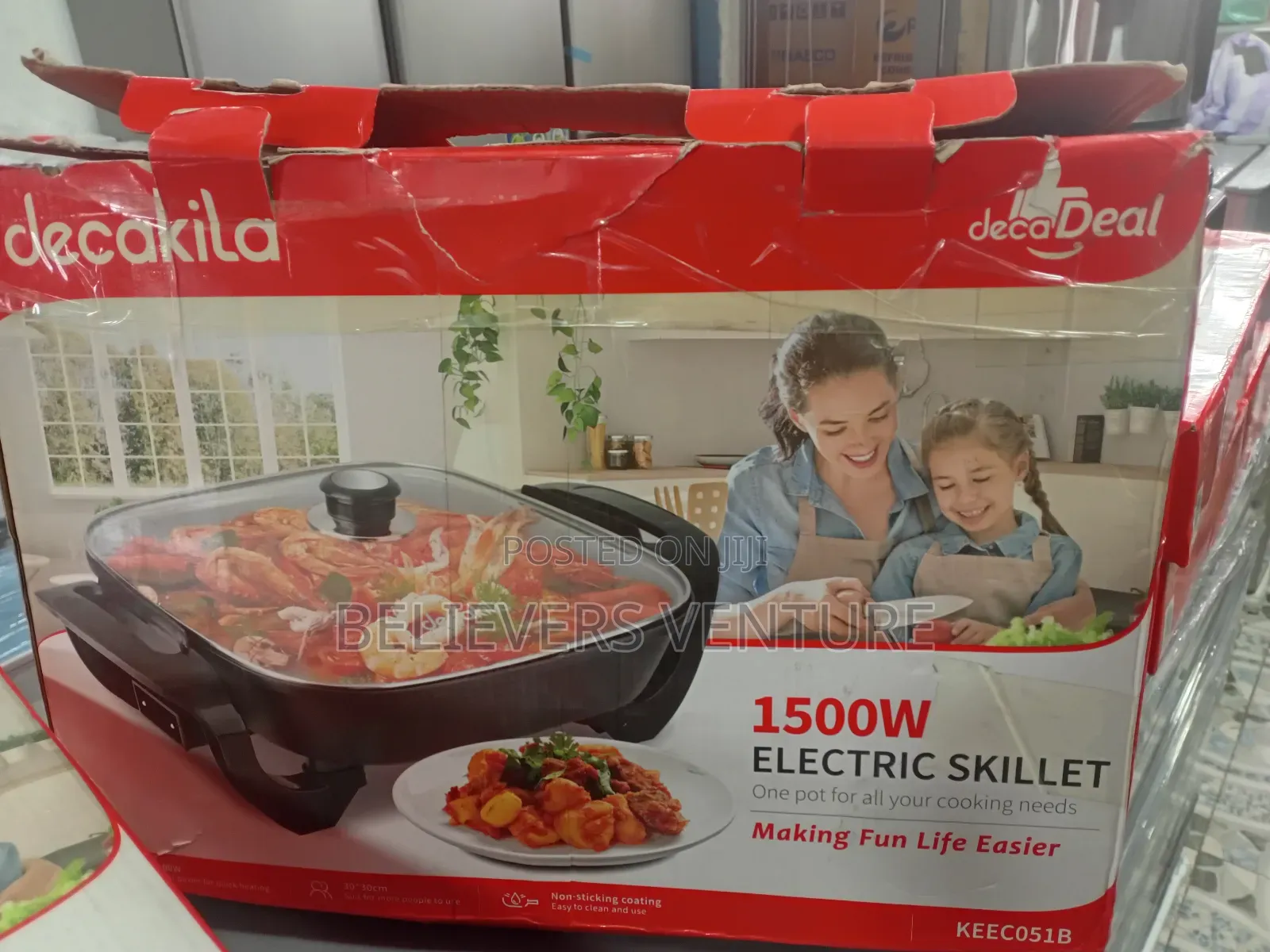 Easy Use 1500w Electric Skillet Decakila Electric Skillet