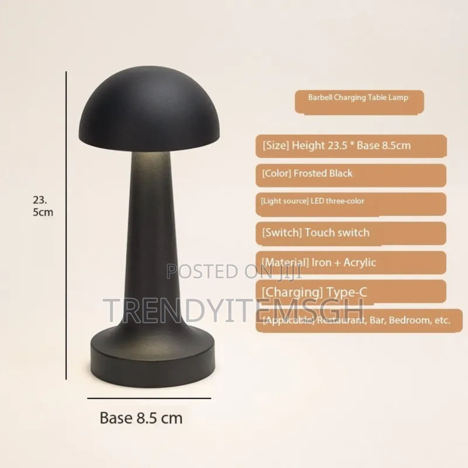 Mushroom Touch Sensor Led Table Desk Lamp