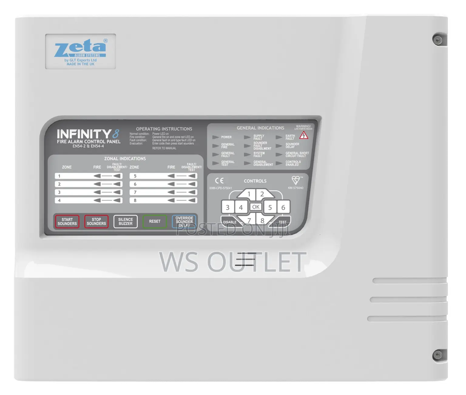 Infinity 6 Zone Conventional Fire Alarm Panel