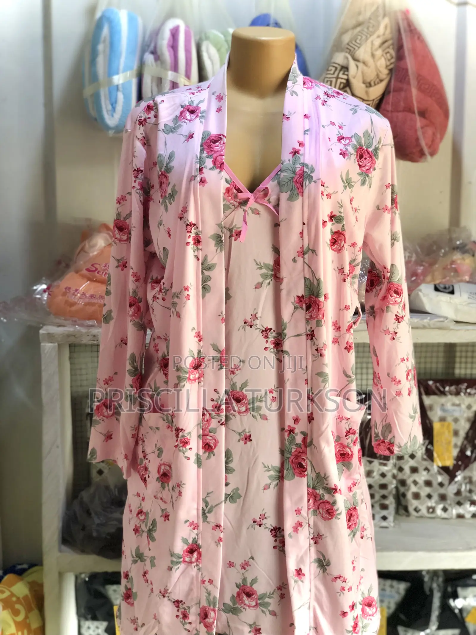 Cream and Orange Night Wear