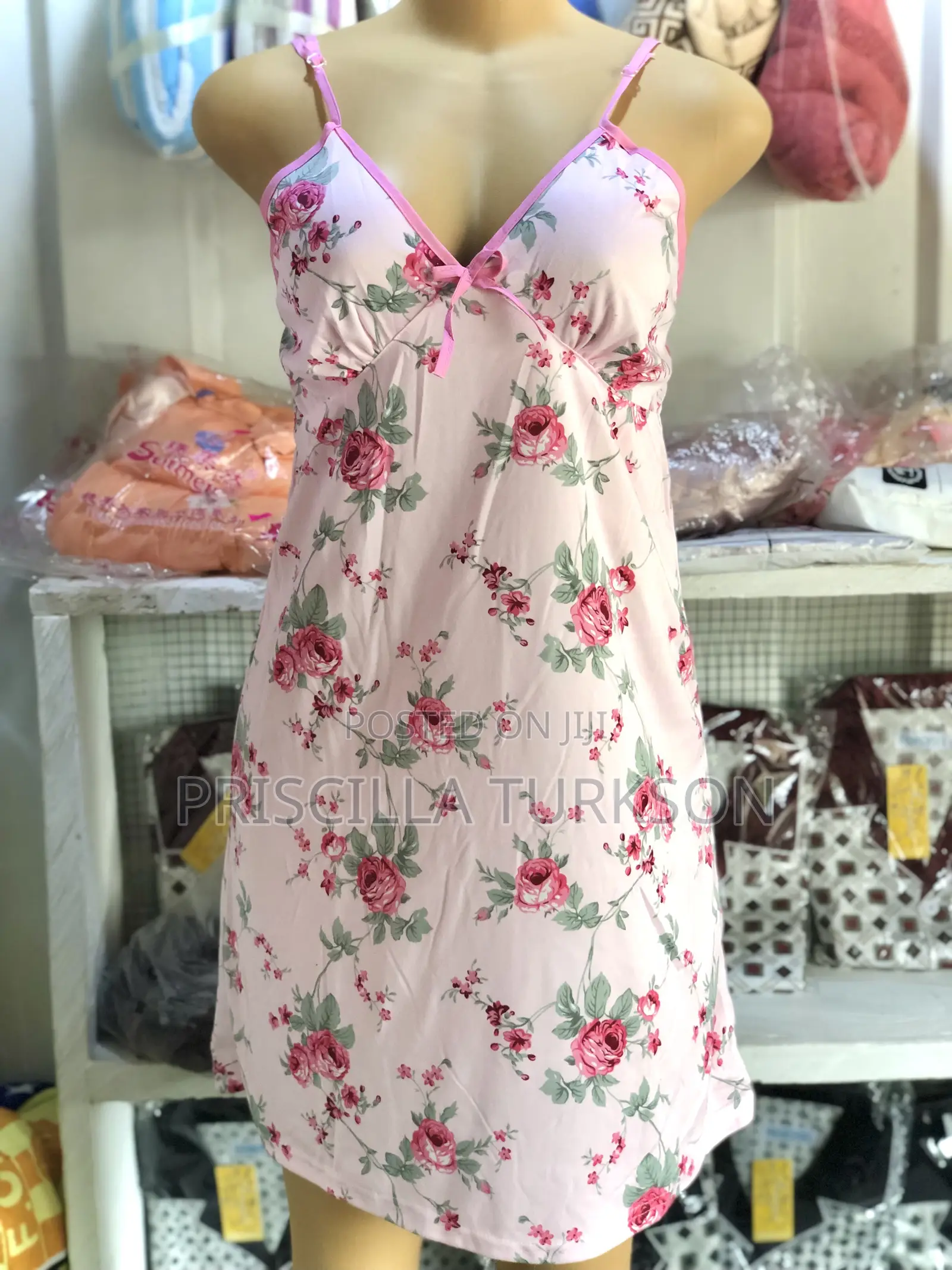 Cream and Orange Night Wear