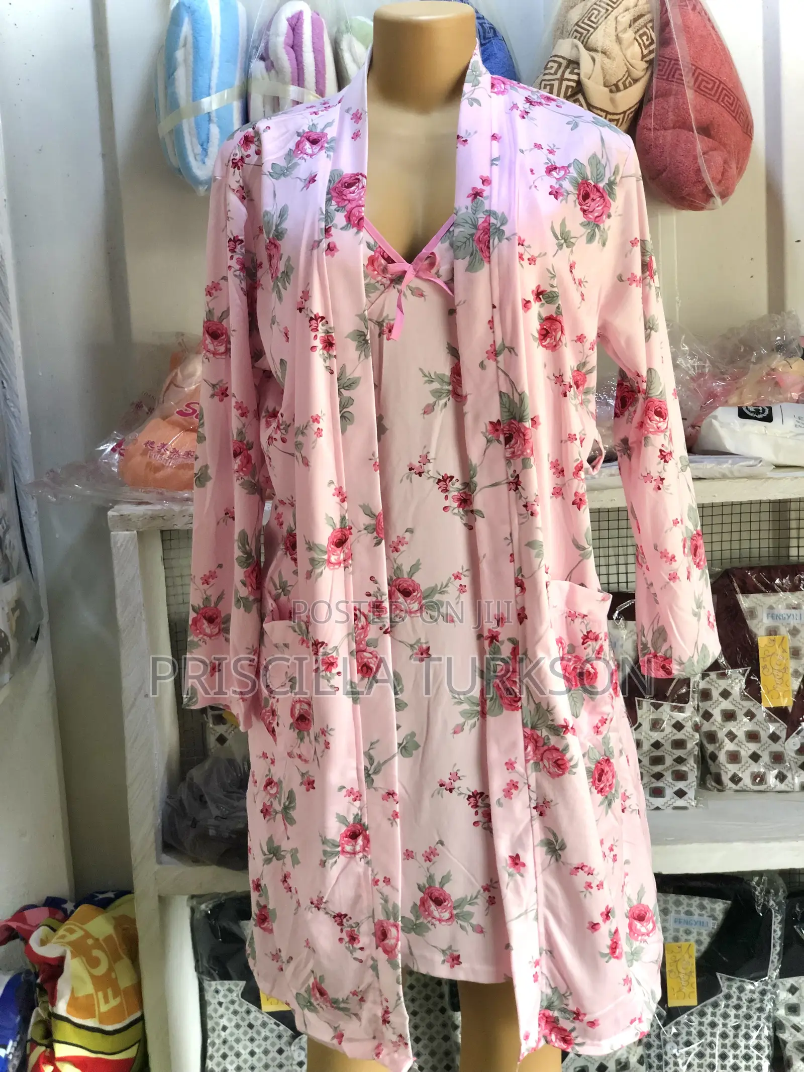 Cream and Orange Night Wear