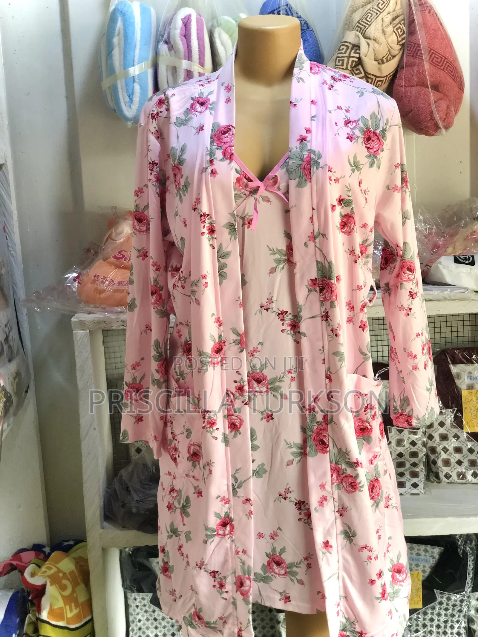 Cream and Orange Night Wear