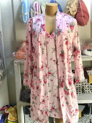Cream and Orange Night Wear